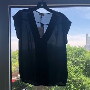 Joie 100% silk navy blouse